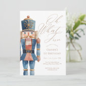 Oh What Fun Nutcracker 1st Birthday Invitation サンキューカード (スタンド正面)