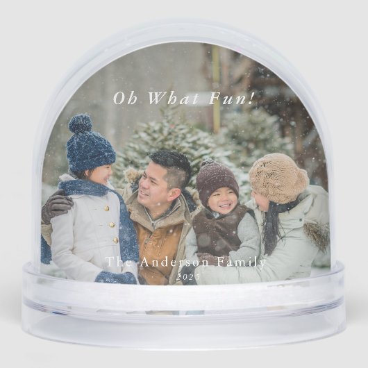 Oh What Fun Personalized Family Photo Christmas (正面)