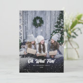 Oh, What Fun Photo Christmas Holiday Card シーズンカード (スタンド正面)