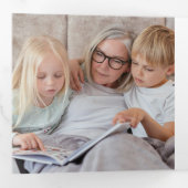 Oh What Fun Photo Personalized Christmas 三つ折りクリスマスカード (内部最初)