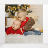 Oh What Fun Photo Personalized Christmas 三つ折りクリスマスカード (内部中)