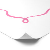 Oh What Fun Pink Car Girl 1st Birthday Welcome  ポスター (角)