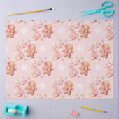 Oh what Fun pink gingerbread man pink Christmas 薄葉紙 (クラフト)