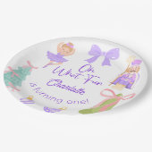 Oh What Fun Purple Nutcracker Birthday ペーパープレート (アングル)