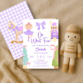 Oh What Fun Purple Nutcracker Birthday 招待状