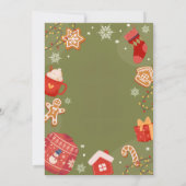 Oh What Fun Red& Green Christmas Holiday Birthday 招待状 (裏面)