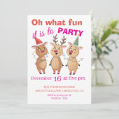 Oh what fun reindeers holidays party 招待状 (スタンド正面)