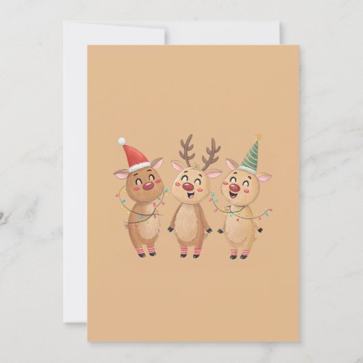 Oh what fun reindeers holidays party  招待状 (裏面)