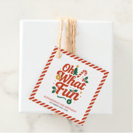 Oh What Fun Retro Christmas Birthday  フェイバータグ