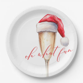 Oh What Fun Santa Paper Plate ペーパープレート