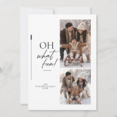 Oh What Fun Script クリスマス 二枚の写真  (正面)