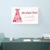 Oh What Fun Winter Bow Girl Birthday Party 横断幕 (トレードショー)