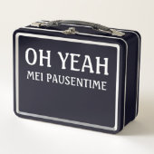 OH YEAH-MEI PAUSENTIME METALL BROTDOSE メタルランチボックス (正面)