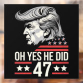 Oh Yes He Did 47 トランプ 2024 ウィンドウサイン (シート2)