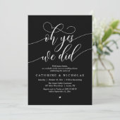 Oh Yes, We Did, Modern Wedding Elopement Dinner 招待状 (スタンド正面)