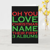 Oh You Love Christmas Name Their First 3 Albums  カード (黄色い花)