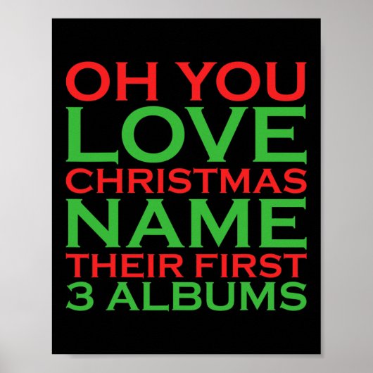 Oh You Love Christmas Name Their First 3 Albums ポスター (正面)