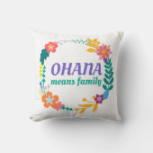 Ohanaは家族|の装飾用クッションを意味します クッション (正面)