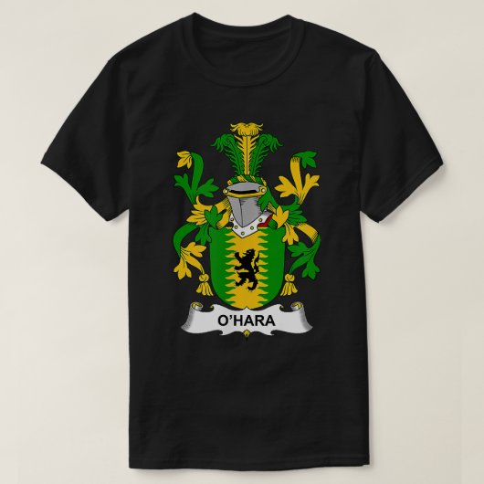 O'Hara Coat of Arms  Family Crest  Tシャツ (デザイン正面)