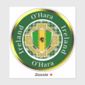 O'Hara Irish Shield/Celtic Cross Personalized シール (シート)