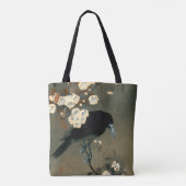 Ohara Kosonのヴィンテージによるカラスそして花 トートバッグ (裏面)