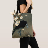 Ohara Kosonのヴィンテージによるカラスそして花 トートバッグ (クローズアップ)