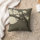 Ohara Kosonのヴィンテージによる夜のプラム花 クッション (ブランケット)