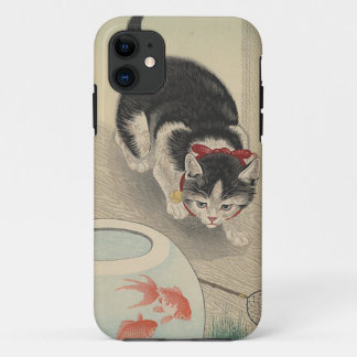Ohara Koson著金魚の猫そしてボール iPhone 11 ケース