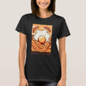 Ohayo Egg Bacon Sausage Hotdog Breakfast Food Baco Tシャツ (正面)