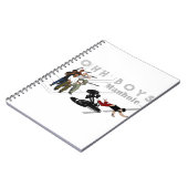 OHH BOYS – 自転車に乗った男がマンホールに当たる ノートブック (左側)