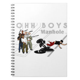OHH BOYS – 自転車に乗った男がマンホールに当たる ノートブック