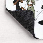 OHH BOYS – 自転車に乗った男がマンホールに当たる マウスパッド (コーナー)