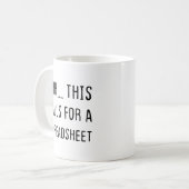 Ohh this calls for a Spreadsheet コーヒーマグカップ (正面左)