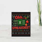 Ohh This Calls For A Spreadsheet Funny Holiday Quo カード (正面)