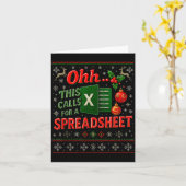 Ohh This Calls For A Spreadsheet Funny Holiday Quo カード (黄色い花)