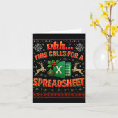 Ohh This Calls For A Spreadsheet Funny Holiday Quo カード (黄色い花)