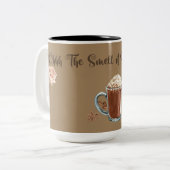 Ohhh THE SWEET SMELL OF COFFEE ツートーンマグカップ (正面左)