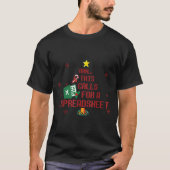 Ohhh This Calls For A Spreadsheet Ugly Christmas S Tシャツ (正面)