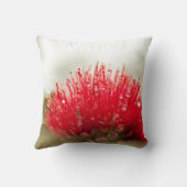 Ohia赤いLehuaの枕 クッション (裏面)