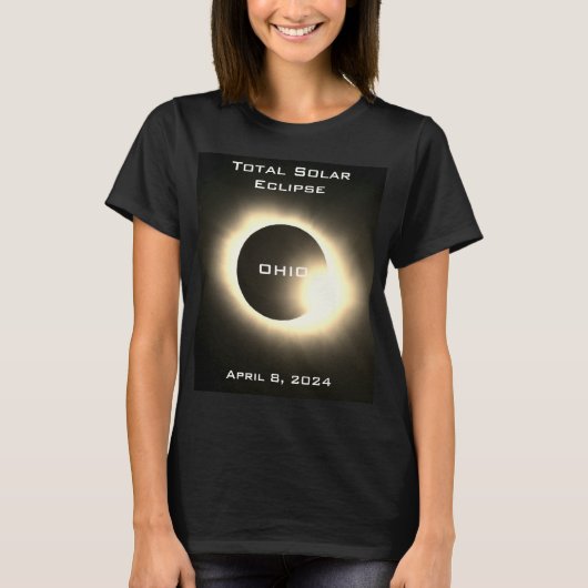 OHIOトータル太陽のエクリプス2024年4月8日 Tシャツ (正面)