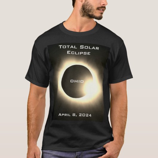 OHIOトータル太陽のエクリプス2024年4月8日 Tシャツ (正面)