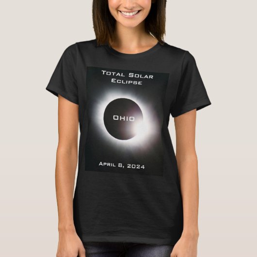 OHIOトータル太陽のエクリプス2024年4月8日 Tシャツ (正面)
