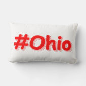 「#Ohio」かわいいデザイン。買今 ランバークッション (裏面)