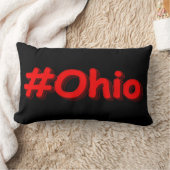 「#Ohio」かわいいデザイン。買今 ランバークッション (ブランケット)