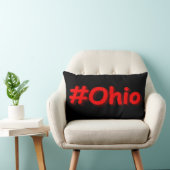 「#Ohio」かわいいデザイン。買今 ランバークッション (椅子)
