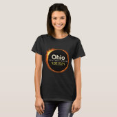 Ohio 太陽の Eclipse 2024トータリティ4月8日メンズウィメンズ Tシャツ (正面フル)