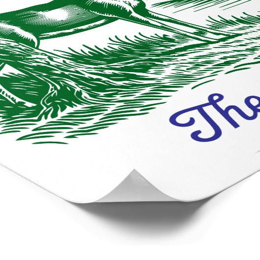 Ohio Buckeye State Deer & Nature Design ポスター (角)