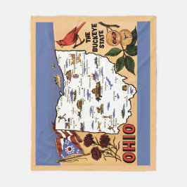  Ohio Buckeye State Fleece Throw フリースブランケット
