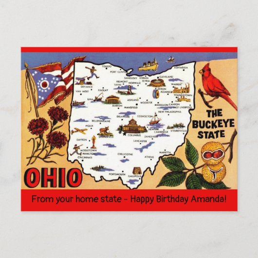  Ohio Buckeye State Occasion Postcard ポストカード (正面)