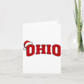 Ohio Christmas Santa Hat Retro Throwback Souvenir カード (正面)